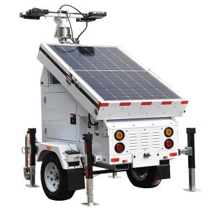 19.2 Hours Running Time Single Axle Eco-Friendly Solar Light Tower for Outdoor