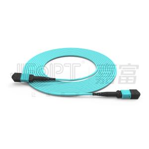 12 Core MPO Trunk Cable Multimode 50/125 3.0mm LSZH Aqua B Polarity Patch Cord