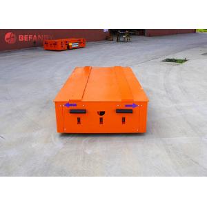 Auto Precast Concrete Floor Industrial Trolley Cart , 1-500 Tons Turning Battery