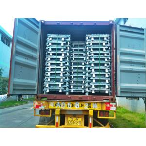 Folding Stackable Transit Equipment Steel Pallet Cages With U Shaped