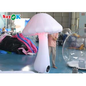 Oxford Cloth 2m LED Inflatable Lighting Decoration White Mushroom