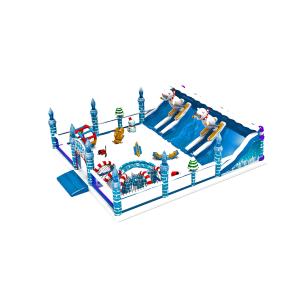 Large Snow Land Children Fun Park Inflatable With Sand land