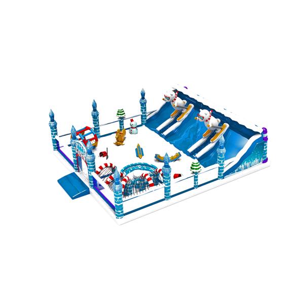 Quality Large Snow Land Children Fun Park Inflatable With Sand land wholesale