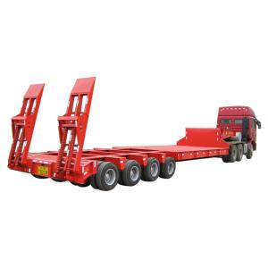 Factory Direct Heavy Duty 2/3/4 Axles Lowbed Semi Trailer with 28 Ton Two Speed