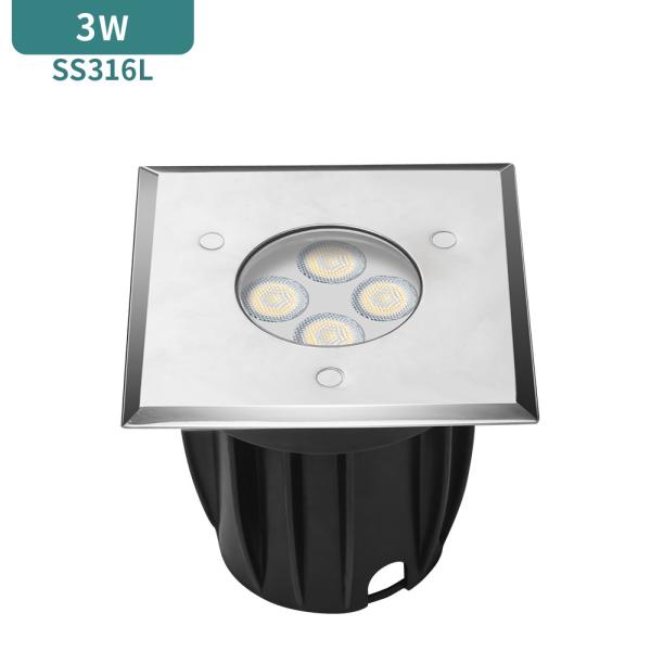 Quality 3W VDE SS316L SMD3030 LED Ground Lamp 170ma Transparent Led Garden Lamp wholesale