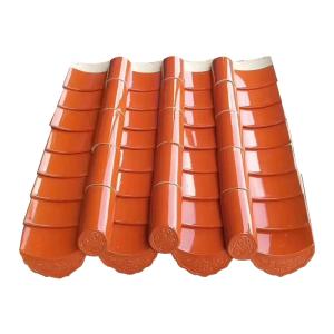 Handcrafted Chinese Temple Roof Tile Authentic Clay Construction