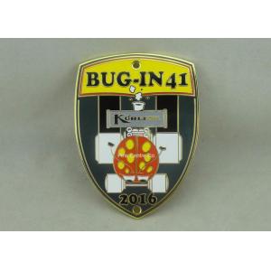 Stamping Hard Enamel Metal Car Badge , Name Badge By Die Struck