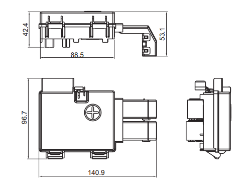Plastic Weatherproof Automotive Fuse Box Block With Cover BX2027-2