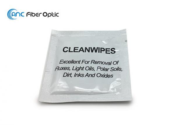 Quality Pre Saturated Fiber Optic Cleaning Wipes Lint - Free Fabric Material Flammability wholesale