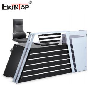 China Unique Office Melamine Glass Desk Strong Wearability on sale