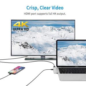 Wholesale 7 in 1 Dual USB-C HUB with 4K HD And Card reader Multiport HUB Adapter
