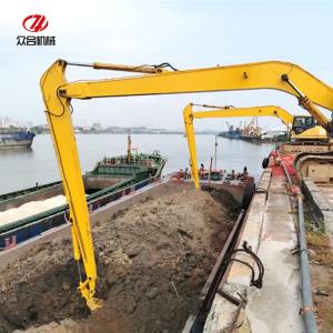 China Komatsu Excavator Long Boom Arm With 0.4cbm  bucket 6 Pins  , Long reach attachment on sale