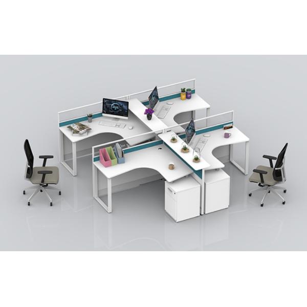 L And T Shape Aluminum Work Partition , Modern Cubicle Modular Office Workstatio