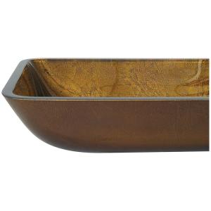 Bathroom Rectangular Handmade Wash Basins Copper Gold Top Mount Vessel Sink