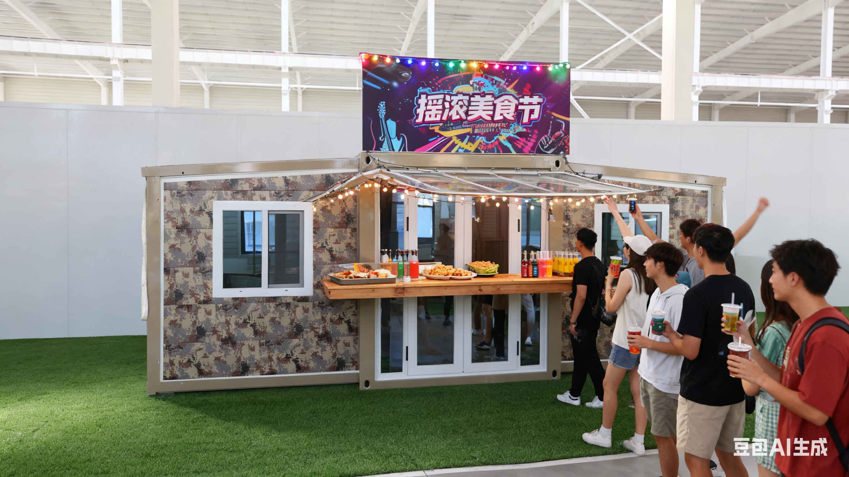 Cheap Steel Single Door Foldable 20ft Container with Wet-Dry Separation Bathroom and Standard Electrical Distribution System for sale