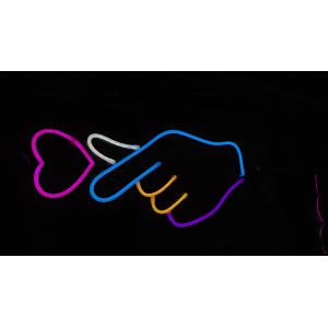 Custom finger heart neon sign men cave bedroom Dorm wall lighting deco