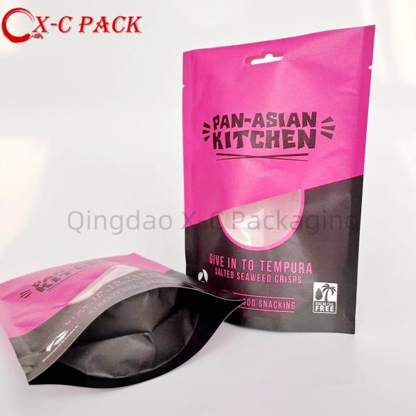 Eco Friendly Reusable Stand up Cashew Nuts Packaging Plastic Food Bag for Peanut Pouch Nuts Snack Packaging Bag