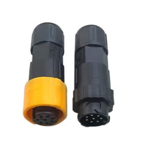 Cheap Sealed Circular Power Cable Connector Waterproof Self Locking Butt Type Connection for sale