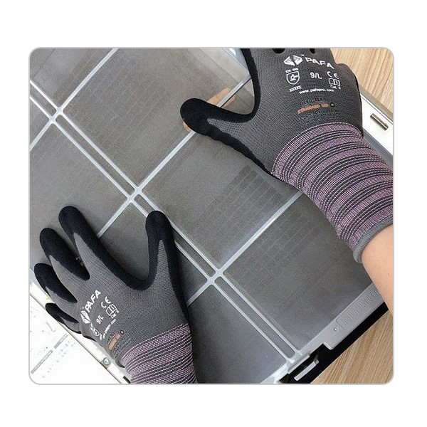 Quality Cleaning Grey Nylon Liner Ladies Nitrile Work Gloves wholesale