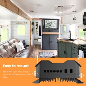 Programmable MPPT Solar Charge Controller with LCD Display and High Efficiency