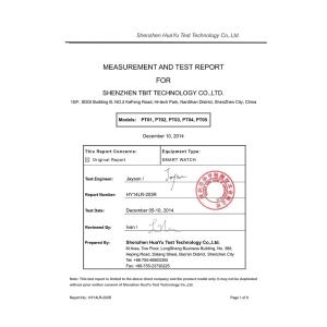 Shenzhen TBIT Technology Co., Ltd. Certifications