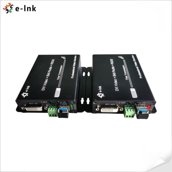 Quality DVI Fiber Optic Extender with RS232 and Bidirectional Audio for Long-Distance HD Transmission wholesale