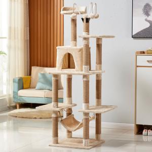 Maximize Your Cat's Playtime Wall Mounted Cat Scratching Post with Multi Level