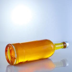 GLASS Collar Round Shaped Empty Glass Bottles 750ml for Tequila Brandy Rum Gin