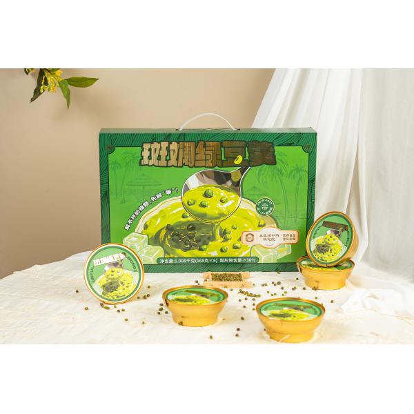 Coconut Herbal Jelly Dessert for Outdoor Camping Plant-Based Pandan Mung Bean Lotus Seed Dessert Drink – No Preservatives Ready to Eat Functional Herbal Beverage Anti-aging maintain beauty