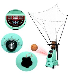 Light Green Color Basketball Shooting Training Ball Machine With 1- 3 Balls