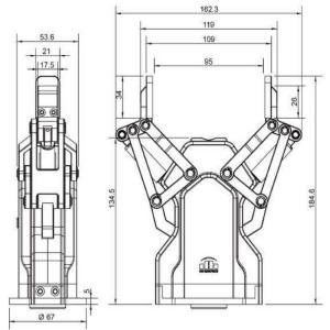 Robot Gripper AG-95 Combine With UR Robotic Arm 6 Axis As Collaborative Robot