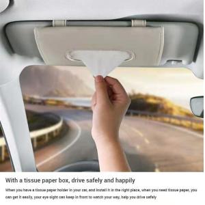 Cheap Embossed Leather Car Tissue Box tissue holder for tissues, trash bags and rain coat small and light high quality leather for sale