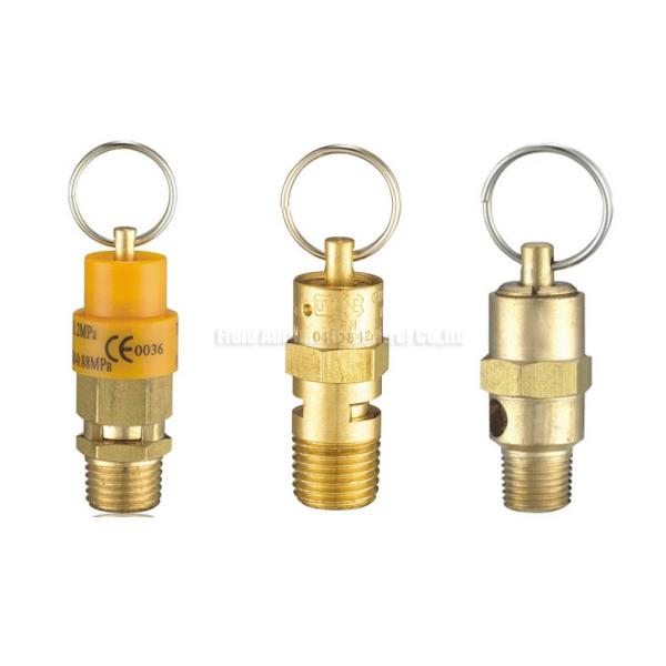 Quality Spring Open Type 1.35Mpa RSV Brass Safety Valve 1/8" - 2" PT For Air Compressor wholesale