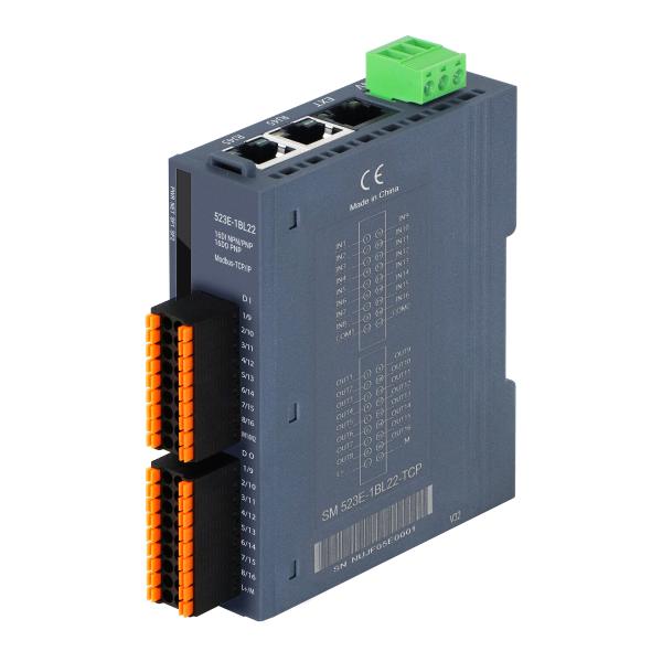 China Modbus-TCP bus PAL I/O System extensible coupler Industrial Control 16DI+16DO PNP DC24V Input 2RJ45 IP20  on sale China Modbus-TCP bus PAL I/O System extensible coupler Industrial Control 16DI+16DO PNP DC24V Input 2RJ45 IP20  on sale