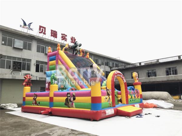 Quality Cartoon Inflatable Bounce House And Slide Combo With Blower For School And Daycare wholesale