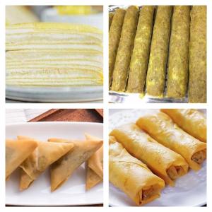 samosa wrapper making machine, spring roll sheet machine, crepes machine