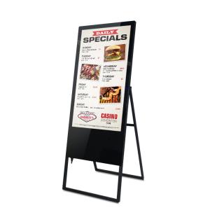 Foldable Advertising Digital Signage Menu Board Floor Stand Type 3G / 4G