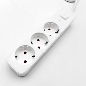 3 outlet Germany Type Extension Socket With On/Off Switch