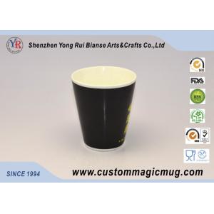 V Shaped Color Changing Ceramic Mug , Personalised Mugs Heat Sensitive