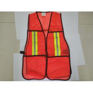 China Red Mesh Safety Vest Light Type Mesh Work Vest With Velcro on sale