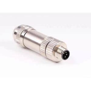 M8 IP67 Circular Connector Male Shield Plug 3 4 5 6 8 Pin Assembly Type