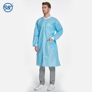 Non Woven Clothing Disposable Work Clothes Disposable Safety Lab Coat Jacket OEM