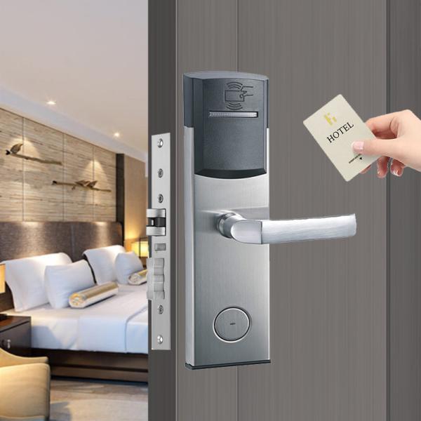 Digital RFID Key Card Hotel Smart Door Locks With Standard Mortise