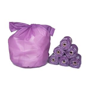 Custom Biodegradable T Shirt Handle Scented Dog Poop Bags On A Roll