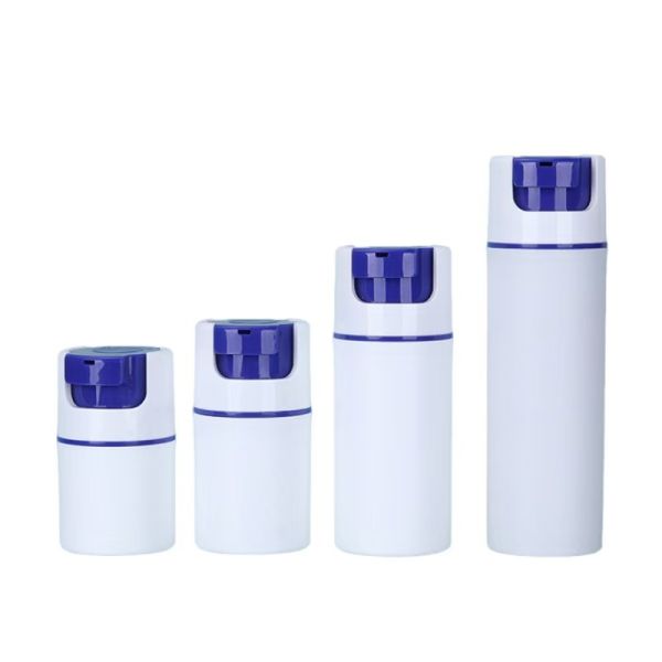 Unique Pump Design 50ml 100ml Airless Bottle with Crimp Dispenser Pump Accept