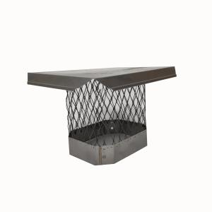 Powder Coated 10 Rectangular Stove Pipe Rain Cap Polished Surfce