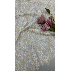 Spring And Summer Season French Chantilly Two-Tone Color Thread Lace With Floral