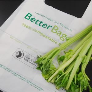 China 100%Biodegradable And Compostable T-Shirt Bags/Vest Carrier PE Plastic Bag, Vest Carrier Plastic T-Shirt Shopping Bag on sale