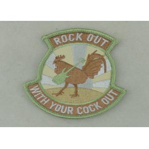 Binding Edge Woven Custom Embroidery Patches / Rock Out Patch Badges