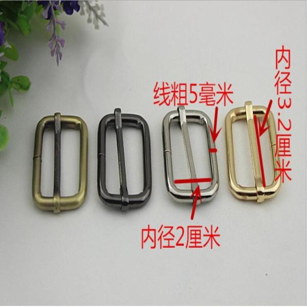Cheaper manufacturing good quality 32 mm gold iron bag adjustable belt buckles tri glide buckles